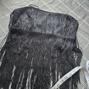 NWT Sincerely Jules Black Fringe Shirt